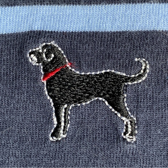 The Black Dog Shirt Size XL Boys Blue Stripes New England Youth T-Shirt Cotton - Picture 4 of 13